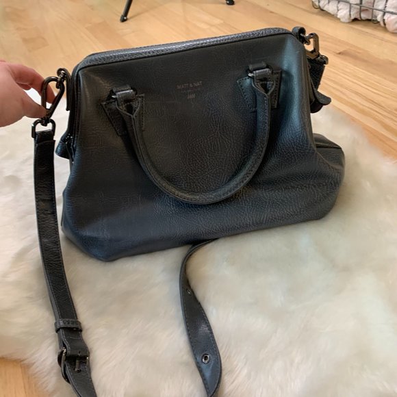 NWOT Matt & Nat Malone Doctor Handbag Satchel - Grey - Picture 9 of 12